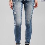 Rock Revival  Beet Red Mid-Rise Skinny Stretch Jean Photo 0