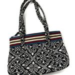 Vera Bradley  | Black & White Damask Stripe Quilted Shoulder Bag Photo 0