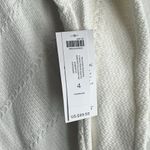 Chico's  Crew Neck Fringe Hem Sweater V-Neck in Alabaster/White, NWT, Size 4/XXL Photo 5