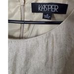 Kasper Vintage  Women's 2 Piece Dress Set Jacket Dress Gold Metallic Sheen Size 4 Photo 2
