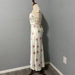 ZARA Sweetheart Neckline Floral Print Satin Effect MIDI Dress Cross Back Sz L Photo 10