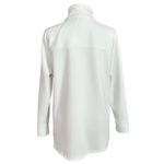 Jones New York  Signature White w/ Ribbed Detail Funnel Neck Pullover Size Small Photo 3
