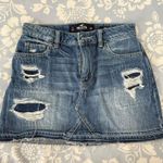 Hollister Denim Mini Distressed Skirt Photo 2