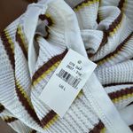 Aerie NWT White Brown Yellow Striped Waffle Knit Racerback Tank Top Size Large Photo 5