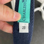 Charleston Krewe South Carolina Belt Canvas Skyline City Scape Blue Size 28 Photo 4