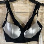 Secndnture athletic strappy sports bra black/silver women’s size XS Photo 3