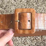 Boutique Brown Crocodile Leather Belt  Photo 0