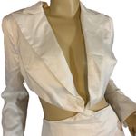 superdown  WHITE SATIN CUT-OUT MINI BLAZER DRESS "GRACEN" NWT (M) Photo 6
