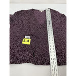 Nine Britton Womans  Long Sleeve Wrap Blouse XL Maroon V Neck Elastic Waist Photo 5