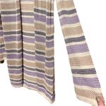 L'Agence L’AGENCE Koi Striped Knit Cardigan Womens Large Metallic Chic Boho Luxury NWY Photo 5
