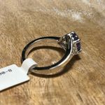 Sterling Silver NWT Designer RJ Blue Purple Tanzanite Dainty  Ring Photo 4