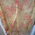 Vintage custom made sheath dress with floral, beaded chiffon jacket. Pink Size L Photo 13