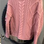 Madewell Pink Cable Knit Sweater. . Size XS. Photo 3