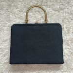 Chic Vintage 1950's MCM Mid Century Modern Black Handbag Purse Evening Bag Photo 3