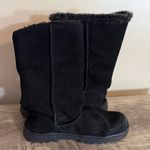 Rampage  Ashlee Black Suede Leather Mid Calf Boots Women’s Sz 8 Pull On Faux Fur Photo 5
