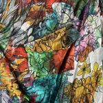 Diesel NWOT  Multicolor Floral Print Draped Top Blouse Oversized Size S Woman Photo 8