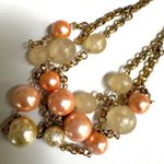 Pink faux pearl triple strand vintage necklace Photo 4