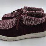 Hey Dude  Britt Shoe Womens S Burgundy Mix Lightweight Wool Blend Lining Flex Photo 7