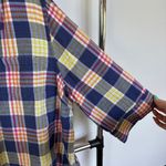 Catherines Plaid Garden Flannel Colorful Soft Comfort Summer Top Size 1X Blue Photo 2