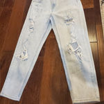 Wild Fable  Light Blue Distressed Boyfriend Jeans High Ruse Mom Size 4 Photo 0