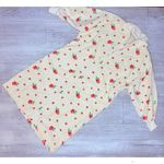 Vintage David brown of California rose floral zip long sleeve pajama house dress White Photo 6