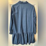Draper James  Chambray Button Down Flounce Hem Shirt Dress Size 4 Photo 2