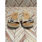 Skechers  GOwalk Luxe Collection Women's Slip On Sandals Beige Leopard Leather 8 Photo 3