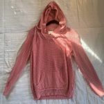 Light Pink Knit Sweater Hoodie Size L Photo 0