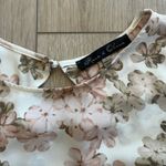 Rose + Olive Women’s Pink and Green Floral Blouse Sz L Photo 2