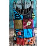 Vintage Rising International Sleeveless Top Large Distressed Boho Hippie Peace Black Size undefined Photo 2