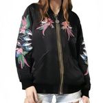 Diesel NWT  Embroidery Reversible Bomber Jacket Reversible Zip Up Women's Size L Photo 0