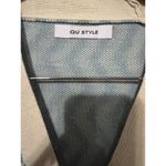 Qu Style Retro Funky Cardigan Sweater One Size Blue White Contemporary Modern Photo 2