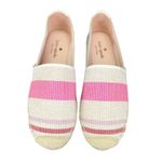 Kate Spade Gramercy Espadrille Flats Women's Size 7.5B Tan Beige Pink Stripes Photo 4