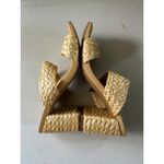 MIA  Felicity Wide Double-Band Braided Raffia Block Heel Slip On Sandal 8.5 Photo 4