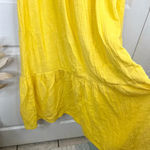 Caslon Women's Yellow Midi Tie Strap Dress Size M Sleeveless 100% Cotton Smocked Photo 7
