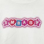 Baby Tate Merch Womens Im Baby White Crop Top Rap Tee Size M Star Heart Graphic Size M Photo 1