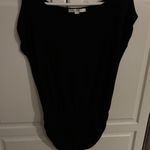 Boston Proper  Black Ruched Short Sleeve Top Womens‎ Size M Casual Photo 0