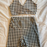 Old Navy Active Matching Gingham Biker Short Set Photo 0