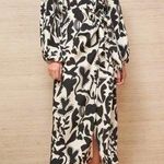 La Ligne silk imogen midi dress NEW Black Size L Photo 0