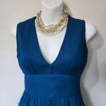 J.Crew  Turquoise Blue Silk Sleeveless Dress with Pockets Photo 1
