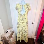 Modcloth  You're Flowing Places Maxi Dress Light Yellow Floral Critters 8 NWT Photo 8