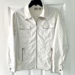 Chico's  Women ivory light khaki Long sleeve zip up light Jacket 3 Photo 0