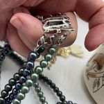 Boutique Three strand faux pearl layered necklace. Adjustable and easy. Photo 4