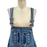 Furst of a Kind Distressed Denim Medium Wash Overall Dress Shortalls Size Medium Photo 1