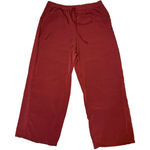 French Laundry Womens Size Large Dress Pants Drawstring Pockets Wide Leg Red Photo 0