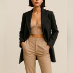 Jil Sander  +J x Uniqlo Single Breasted Wool Coat in Black Grey Sz. XS Photo 10