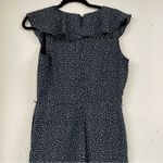 Banana Republic  Blue White Spotted Ruffled Wide Leg Jumpsuit Womens 6 Sleeveless Photo 11
