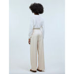 Madewell The Harlow Wide Leg Pant Linen Twill Harvest Moon Beige US 12 NWT Photo 3