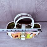 Coach Vintage rare  Straw ladybug leaf tote bag purse rhinestone handbag summer Photo 3