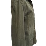 Topshop Lightweight Distressed Utility Shirt Jacket Army Green Size 4 Photo 1